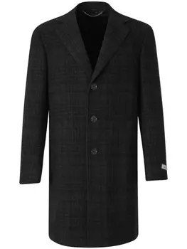 Клетчатое пальто Canali, серый