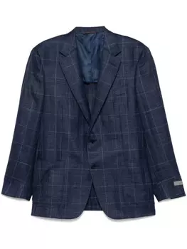 Клетчатый блейзер Canali, синий