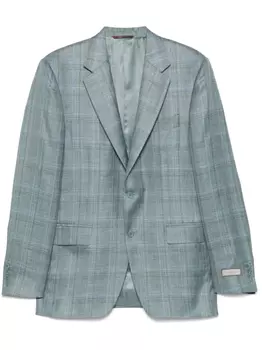Клетчатый блейзер Canali, зеленый