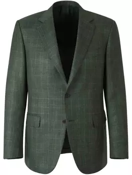 Клетчатый блейзер Canali, зеленый