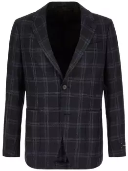 Клетчатый блейзер Zegna, синий