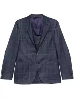 Клетчатый пиджак Canali, синий