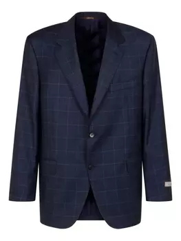 Клетчатый пиджак Canali, синий