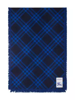 Клетчатый шарф Burberry, синий