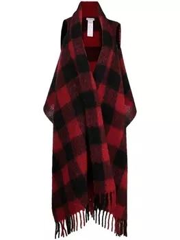 Клетчатый шарф Woolrich, красный