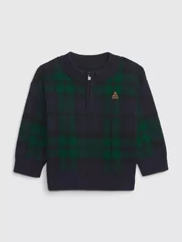 Клетчатый свитер Gap, зеленый