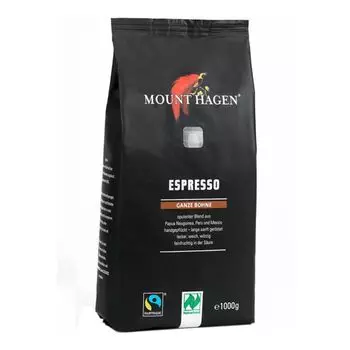 КОФЕ В ЗЕРНАХ ESPRESSO FAIR TRADE1 кг - MOUNT HAGEN