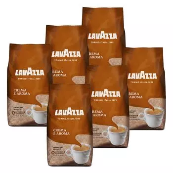 Кофе в зернах Lavazza Crema E Aroma, кофейные зерна, 6 шт. в упаковке, 6 x 1000 г