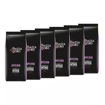 Кофе в зернах PIAZZA D'Oro Intenso Espresso цельнозерновой интенсивный крепкий 6 x 1 кг эспрессо в зернах