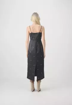 Коктейльное платье / Вечернее платье SLFHARPER MIDI STRAP DRESS Selected Femme, черный
