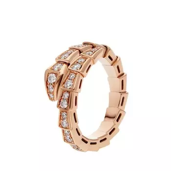 Кольцо Bvlgari Serpenti Viper, розовое золото/бриллианты