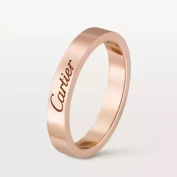 Кольцо Cartier C de Cartier Wedding Flat, 3 мм, розовое золото
