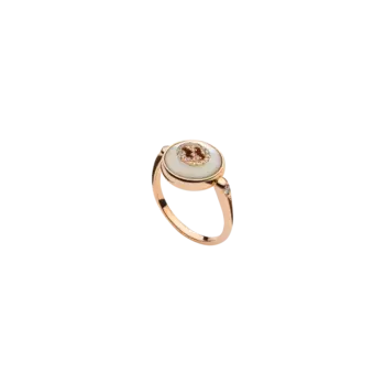 Кольцо Gucci Interlocking из розового золота с бриллиантами