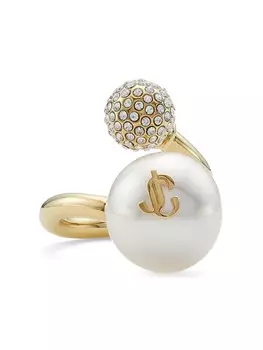 Кольцо-кафф Auri с логотипом Jimmy Choo, золотой