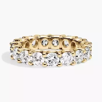 Кольцо Luna Lab-Grown Diamond Eternity из 14-каратного желтого золота (4 карата, двойной цвет - FG / VS2-SI1) Blue Nile