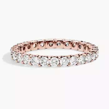 Кольцо Luna Lab-Grown Diamond Eternity из 14-каратного розового золота (1 карат, двойной - FG / VS2-SI1) Blue Nile