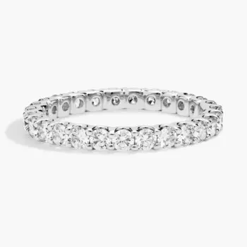 Кольцо Luna Lab-Grown Diamond Eternity из 14-каратного белого золота (1 карат, двойной - FG / VS2-SI1) Blue Nile