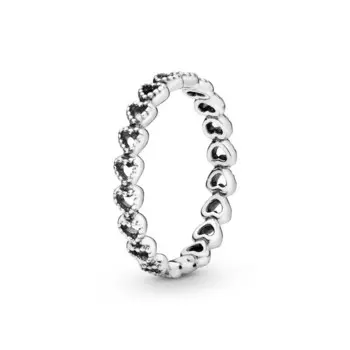 Кольцо Pandora Band of Hearts Ring, стерлинговое серебро