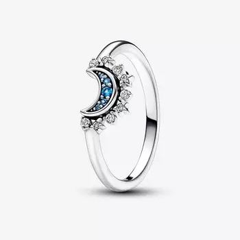 Кольцо Pandora Moments Celestial Sparkling Moon, серебро