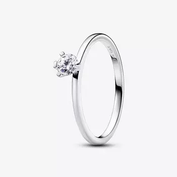 Кольцо Pandora Nova Lab-Grown Diamond Off-Set, 0,25 карат, серебро/бриллиант