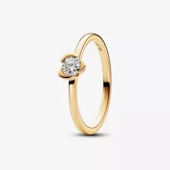Кольцо Pandora Talisman Lab-Grown Diamond Heart, 0,25 карат, золото/бриллиант
