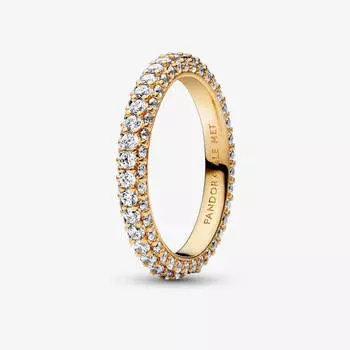 Кольцо Pandora Timeless Pave Single-Row, золото