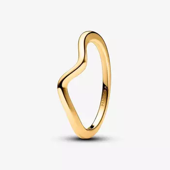 Кольцо Pandora Timeless Polished Wave, золото