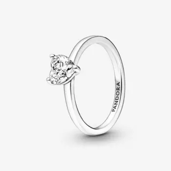 Кольцо Pandora Timeless Sparkling Heart Solitaire, серебро