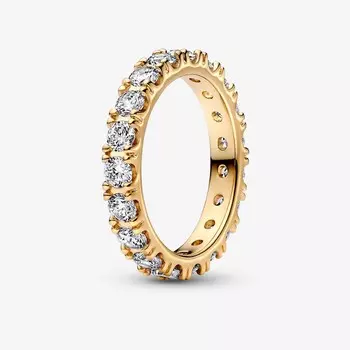Кольцо Pandora Timeless Sparkling Row Eternity, золото/цирконий