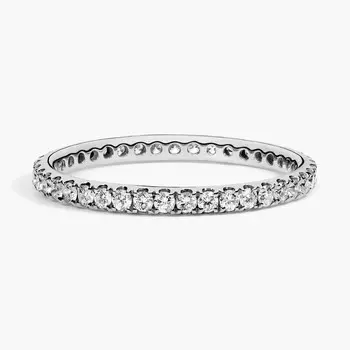 Кольцо Riviera Pav Diamond Eternity из 14-каратного белого золота (1/2 карата Tw. - HI / SI1-SI2) Blue Nile