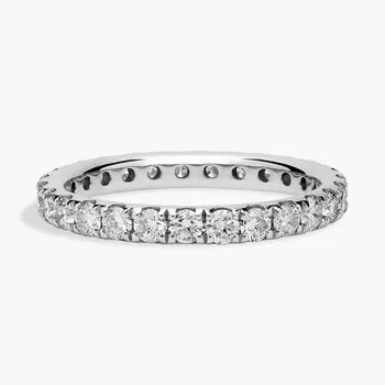 Кольцо Riviera Pav Diamond Eternity из 14-каратного белого золота (1 карат Tw. - HI / SI1-SI2) Blue Nile