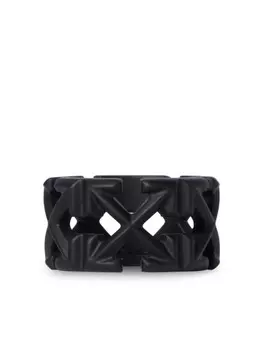 Кольцо с логотипом Arrow Off-White, черный