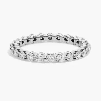 Кольцо с плавающим бриллиантом Eternity из платины (1 карат, Tw. - HI / SI1-SI2) Blue Nile