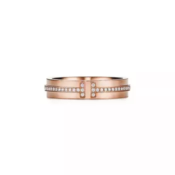 Кольцо Tiffany & Co. Narrow Diamond, розовое золото