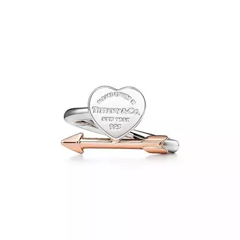 Кольцо Tiffany & Co. Return to Tiffany Lovestruck Heart Tag, серебро/розовое золото