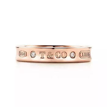Кольцо Tiffany & Co. Tiffany 1837, розовое золото/бриллиант