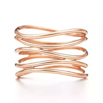 Кольцо Tiffany & Co. x Elsa Peretti Wave Five-Row, розовое золото