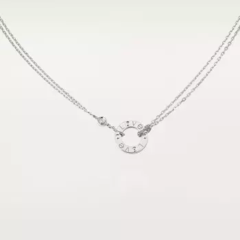 Колье Cartier Love 2 Diamonds, белое золото / бриллиант