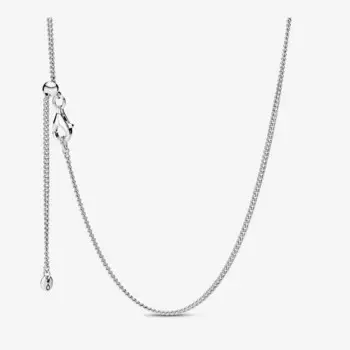 Колье-цепочка Pandora Curb, 23,6 дюйма, серебро