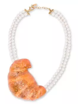 Колье Croissant Moschino, белый