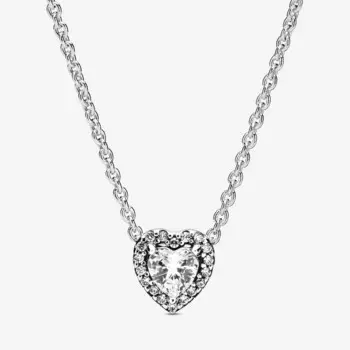 Колье Pandora Elevated Heart, серебро