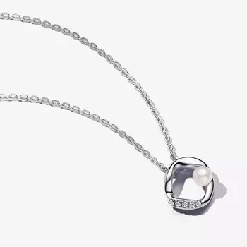Колье Pandora Essence, серебро/жемчуг