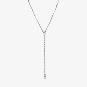 Колье Pandora Infinite Lab-grown Diamond Drop 0.30 carat, серебро