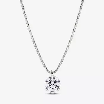 Колье Pandora Nova Lab-grown Diamonds 1.00 carat, белое золото/бриллиант