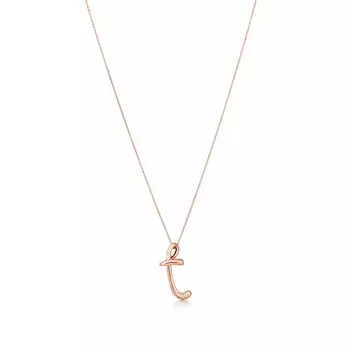 Колье Tiffany & Co. Letter "T", розовое золото