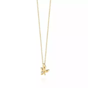 Колье Tiffany & Co. x Paloma Picasso Olive Leaf, золото/бриллиант