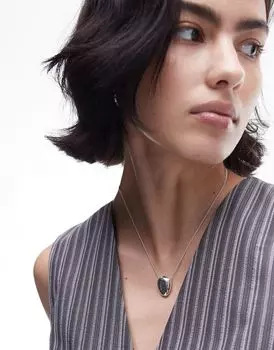 Колье Topshop Neva с литой подвеской, посеребрение