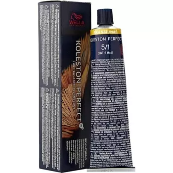Koleston Perfect Me+ Rich Naturals Перманентная крем-краска для волос 60 мл 5/1 Светло-коричневый пепел, Wella