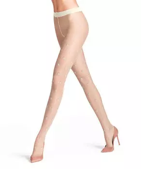 Колготки в горошек Falke, белый