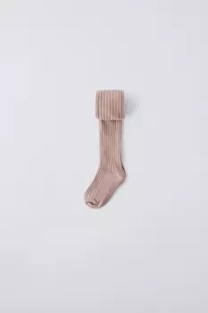 Колготки в рубчик ZARA, розовый